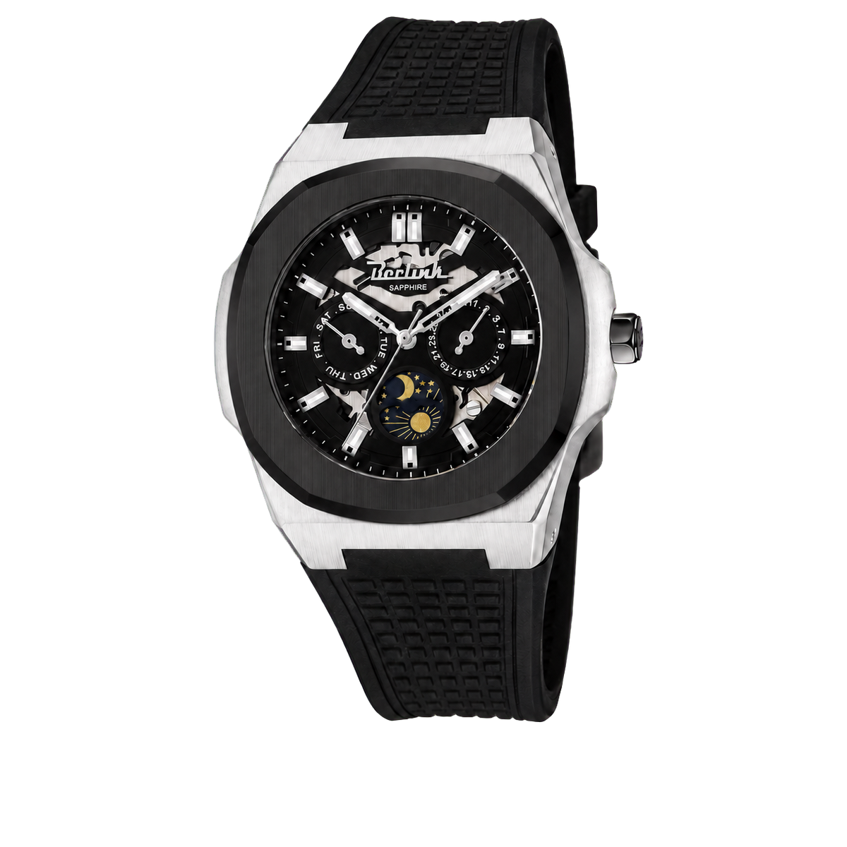 BK5052 steel case black bezel transparent PNG